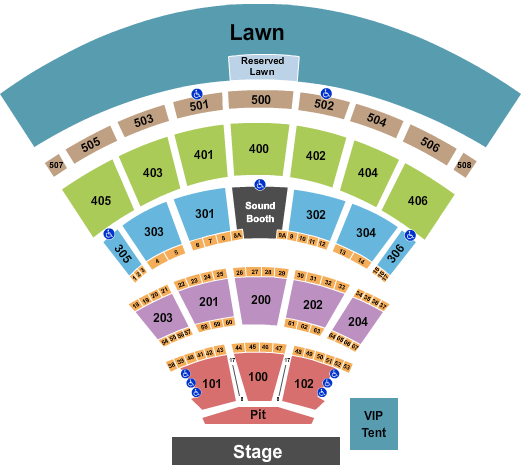 Darien Lake Amphitheater BankNH Pavilion Seating Chart